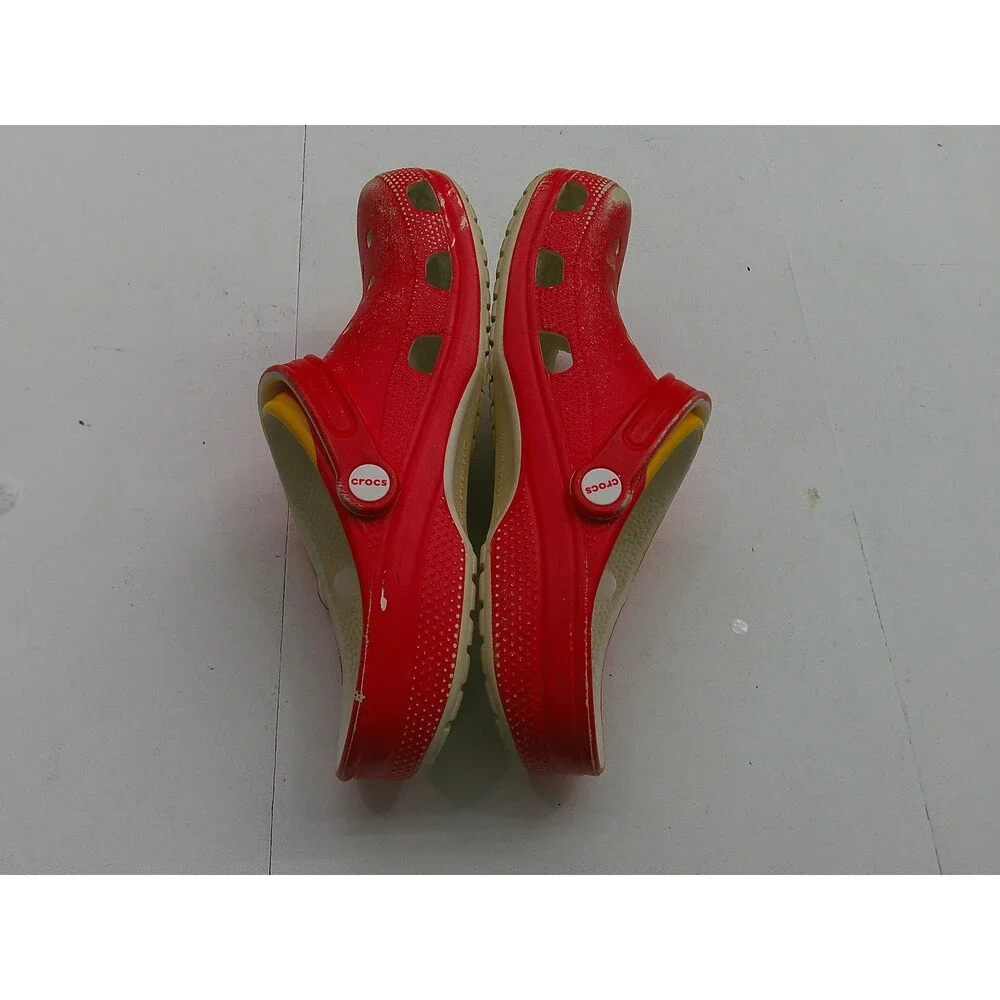 Crocs Clog Sandals Mens Size 8 Red McDonald's French Fries Slip On Casual Shoes